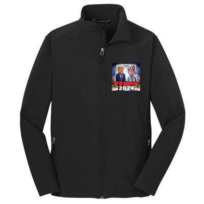 Funny Trump Biden Presidential Election Debate 2024 Core Soft Shell Jacket