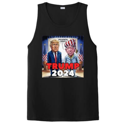 Funny Trump Biden Presidential Election Debate 2024 PosiCharge Competitor Tank