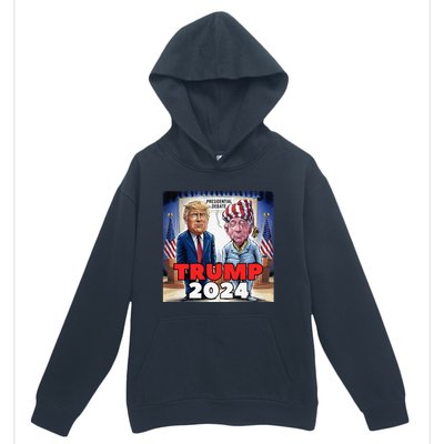 Funny Trump Biden Presidential Election Debate 2024 Urban Pullover Hoodie