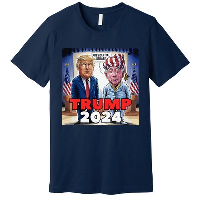 Funny Trump Biden Presidential Election Debate 2024 Premium T-Shirt