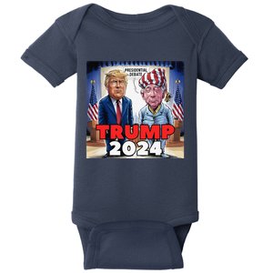 Funny Trump Biden Presidential Election Debate 2024 Baby Bodysuit