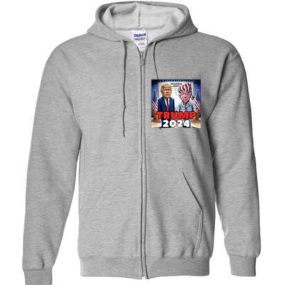 Funny Trump Biden Presidential Election Debate 2024 Full Zip Hoodie