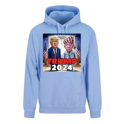 Funny Trump Biden Presidential Election Debate 2024 Unisex Surf Hoodie