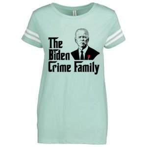 Funny The Biden Crime Family Anti Biden Liberals Democrats Enza Ladies Jersey Football T-Shirt