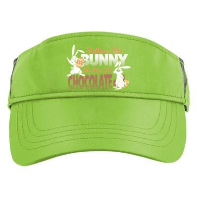 Follow The Bunny He Has The Chocolate Easter Day Eggs Rabbit Gift Adult Drive Performance Visor