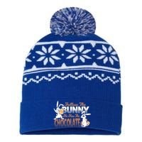 Follow The Bunny He Has The Chocolate Easter Day Eggs Rabbit Gift USA-Made Snowflake Beanie