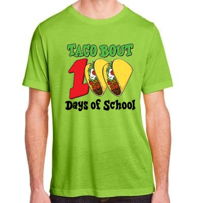 Funny Taco Bout 100 Days Of School Adult ChromaSoft Performance T-Shirt