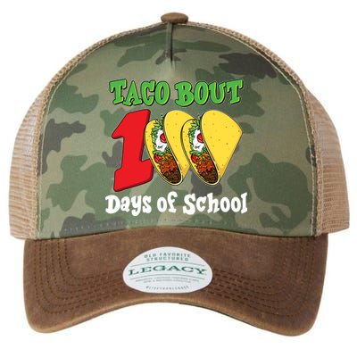 Funny Taco Bout 100 Days Of School Legacy Tie Dye Trucker Hat