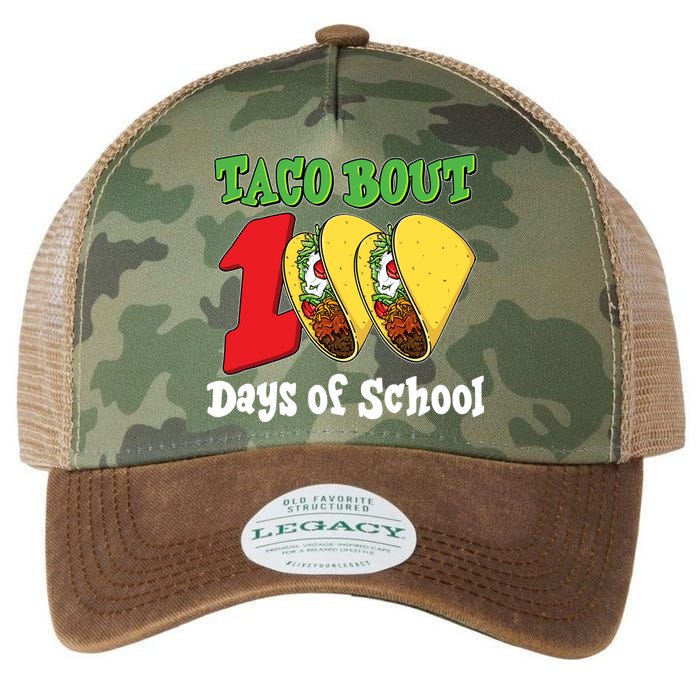 Funny Taco Bout 100 Days Of School Legacy Tie Dye Trucker Hat