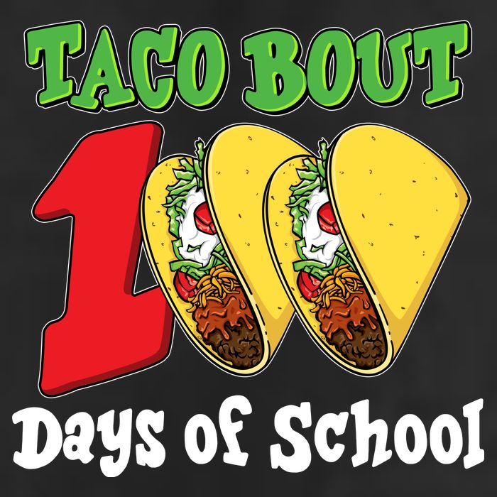 Funny Taco Bout 100 Days Of School 7 Panel Mesh Trucker Snapback Hat