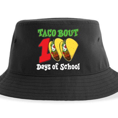 Funny Taco Bout 100 Days Of School Sustainable Bucket Hat