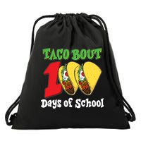 Funny Taco Bout 100 Days Of School Drawstring Bag