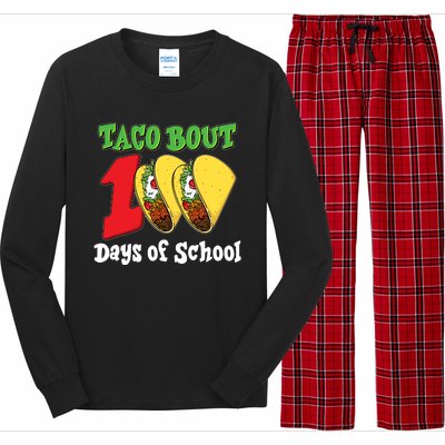 Funny Taco Bout 100 Days Of School Long Sleeve Pajama Set