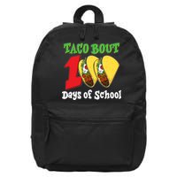 Funny Taco Bout 100 Days Of School 16 in Basic Backpack
