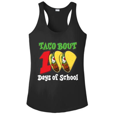 Funny Taco Bout 100 Days Of School Ladies PosiCharge Competitor Racerback Tank