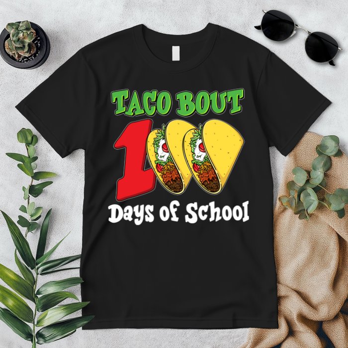 Funny Taco Bout 100 Days Of School Premium T-Shirt
