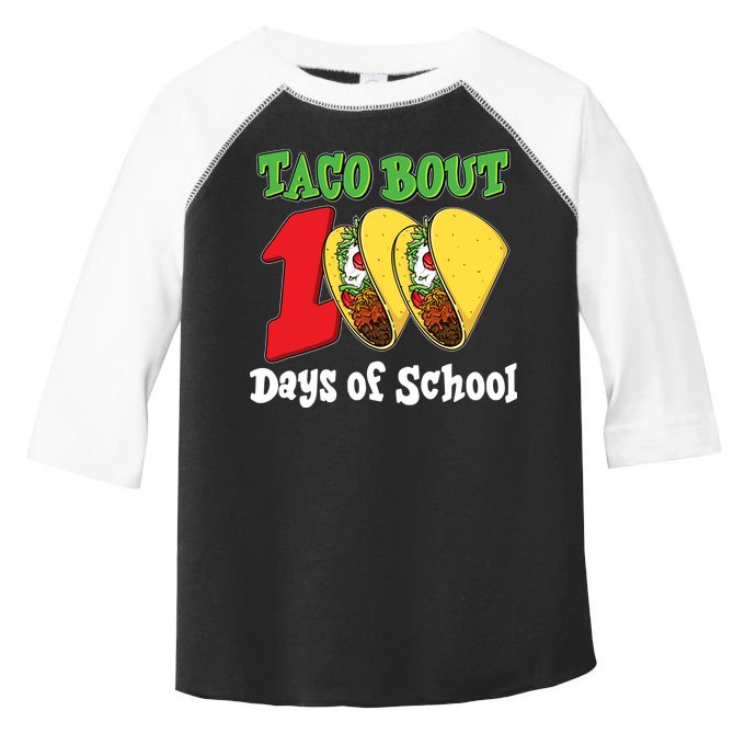 Funny Taco Bout 100 Days Of School Toddler Fine Jersey T-Shirt