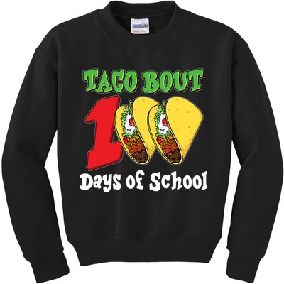 Funny Taco Bout 100 Days Of School Kids Sweatshirt