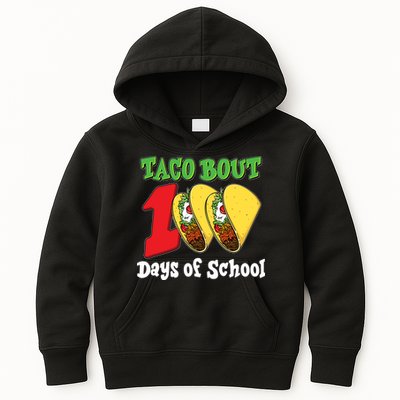 Funny Taco Bout 100 Days Of School Kids Hoodie