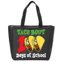 Funny Taco Bout 100 Days Of School Zip Tote Bag