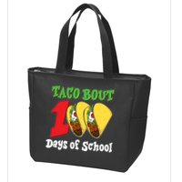 Funny Taco Bout 100 Days Of School Zip Tote Bag