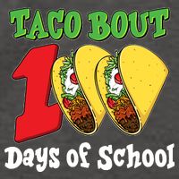 Funny Taco Bout 100 Days Of School Vector Backpack