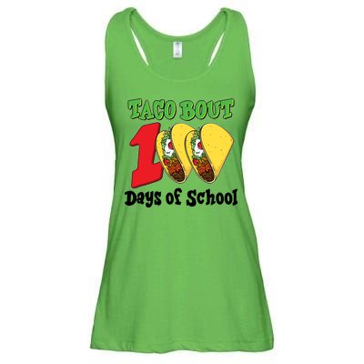 Funny Taco Bout 100 Days Of School Ladies Essential Flowy Tank