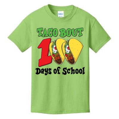 Funny Taco Bout 100 Days Of School Kids T-Shirt