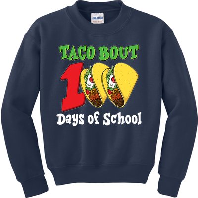 Funny Taco Bout 100 Days Of School Kids Sweatshirt