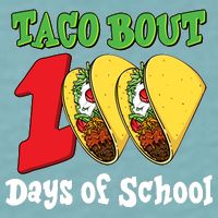 Funny Taco Bout 100 Days Of School Sueded Cloud Jersey T-Shirt