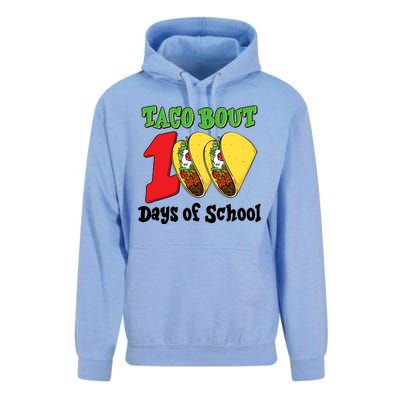 Funny Taco Bout 100 Days Of School Unisex Surf Hoodie