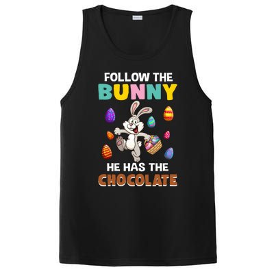 Follow The Bunny He Has The Chocolate Happy Easter Day Great Gift PosiCharge Competitor Tank