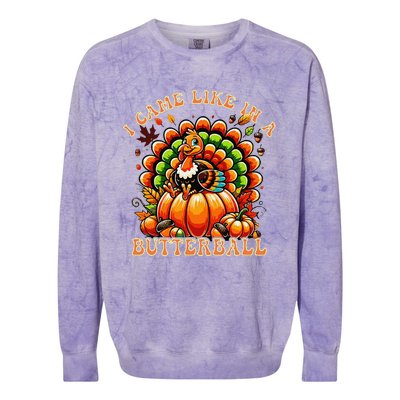 Funny Thanksgiving Butterball Turkey Thanksgiving Costume Colorblast Crewneck Sweatshirt