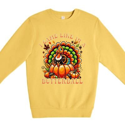 Funny Thanksgiving Butterball Turkey Thanksgiving Costume Premium Crewneck Sweatshirt