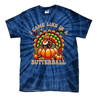 Funny Thanksgiving Butterball Turkey Thanksgiving Costume Tie-Dye T-Shirt