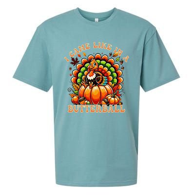 Funny Thanksgiving Butterball Turkey Thanksgiving Costume Sueded Cloud Jersey T-Shirt