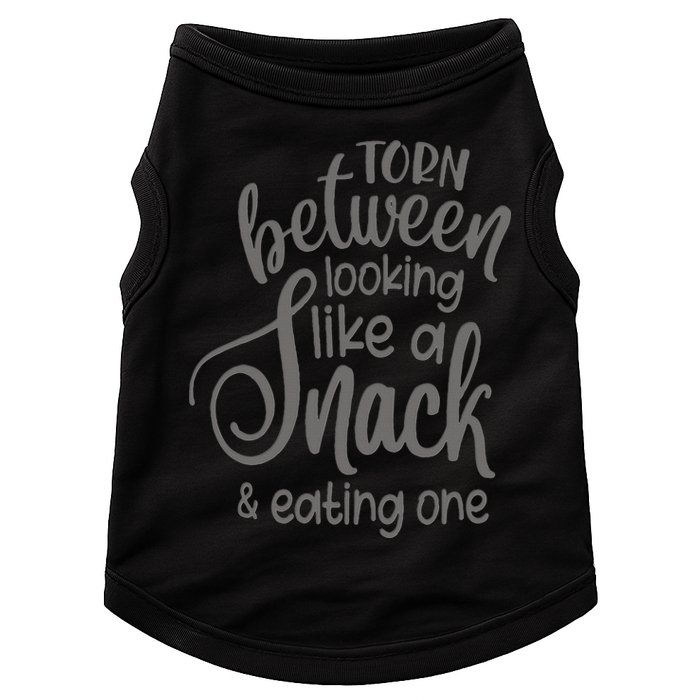funny Torn Between Looking Like a Snack and Eating One  Doggie Tank