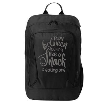 funny Torn Between Looking Like a Snack and Eating One  City Backpack