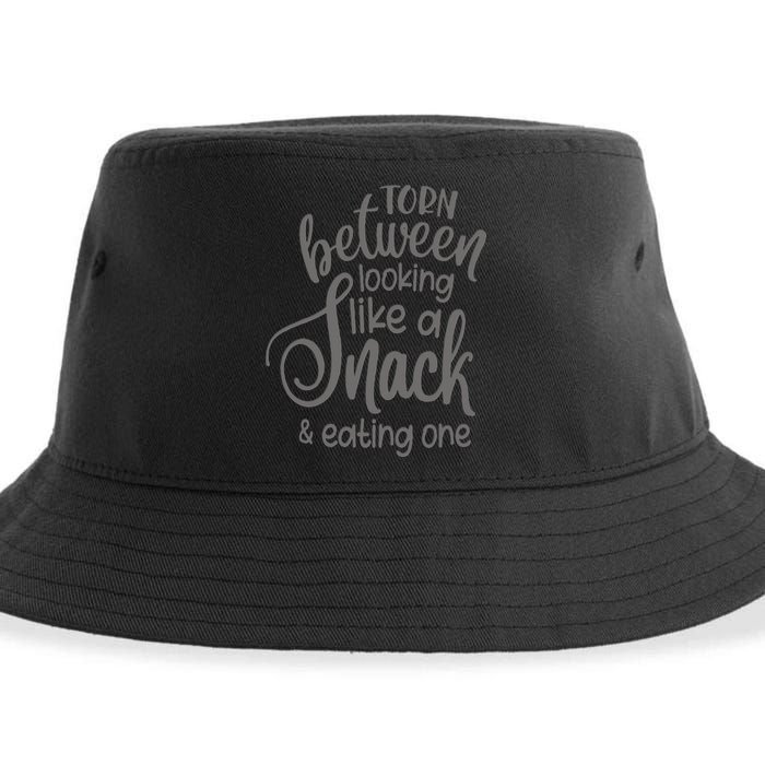 funny Torn Between Looking Like a Snack and Eating One  Sustainable Bucket Hat