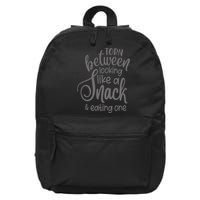 funny Torn Between Looking Like a Snack and Eating One  16 in Basic Backpack