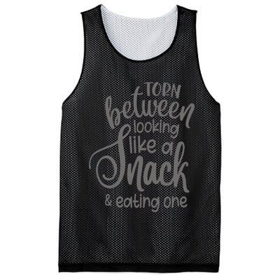 funny Torn Between Looking Like a Snack and Eating One  Mesh Reversible Basketball Jersey Tank