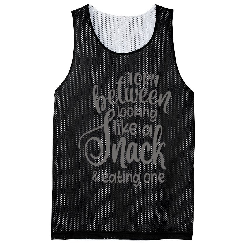 funny Torn Between Looking Like a Snack and Eating One  Mesh Reversible Basketball Jersey Tank