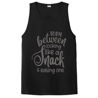 funny Torn Between Looking Like a Snack and Eating One  PosiCharge Competitor Tank