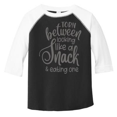funny Torn Between Looking Like a Snack and Eating One  Toddler Fine Jersey T-Shirt