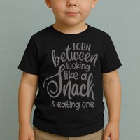 funny Torn Between Looking Like a Snack and Eating One  Toddler T-Shirt