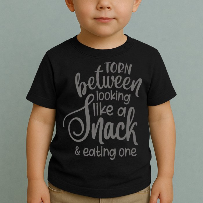 funny Torn Between Looking Like a Snack and Eating One  Toddler T-Shirt