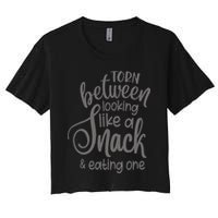 funny Torn Between Looking Like a Snack and Eating One  Crop Top