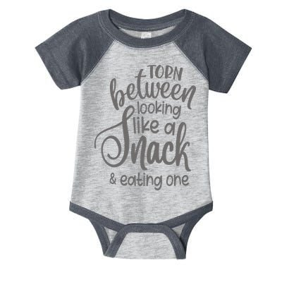 funny Torn Between Looking Like a Snack and Eating One  Infant Baby Jersey Bodysuit