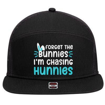 Forget The Bunnies IM Chasing Hunnies 7 Panel Mesh Trucker Snapback Hat