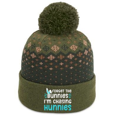 Forget The Bunnies IM Chasing Hunnies The Baniff Cuffed Pom Beanie